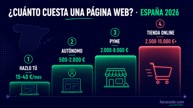 ¿Cuánto cuesta una página web en España en 2026?