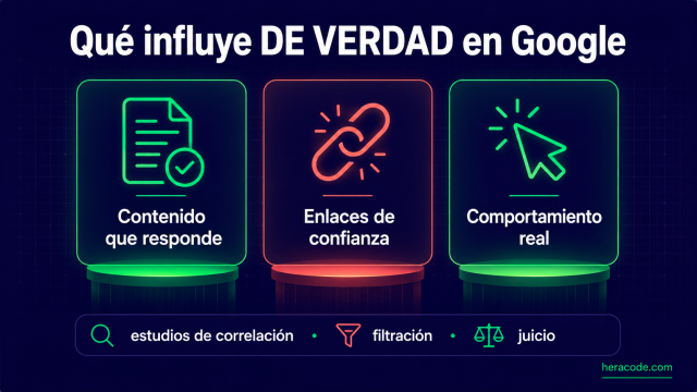 Factores de posicionamiento en Google: qué influye de verdad (con evidencia)